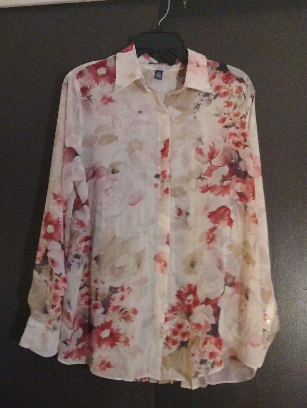Chaps Pink Blush Floral Button-Front Shirt